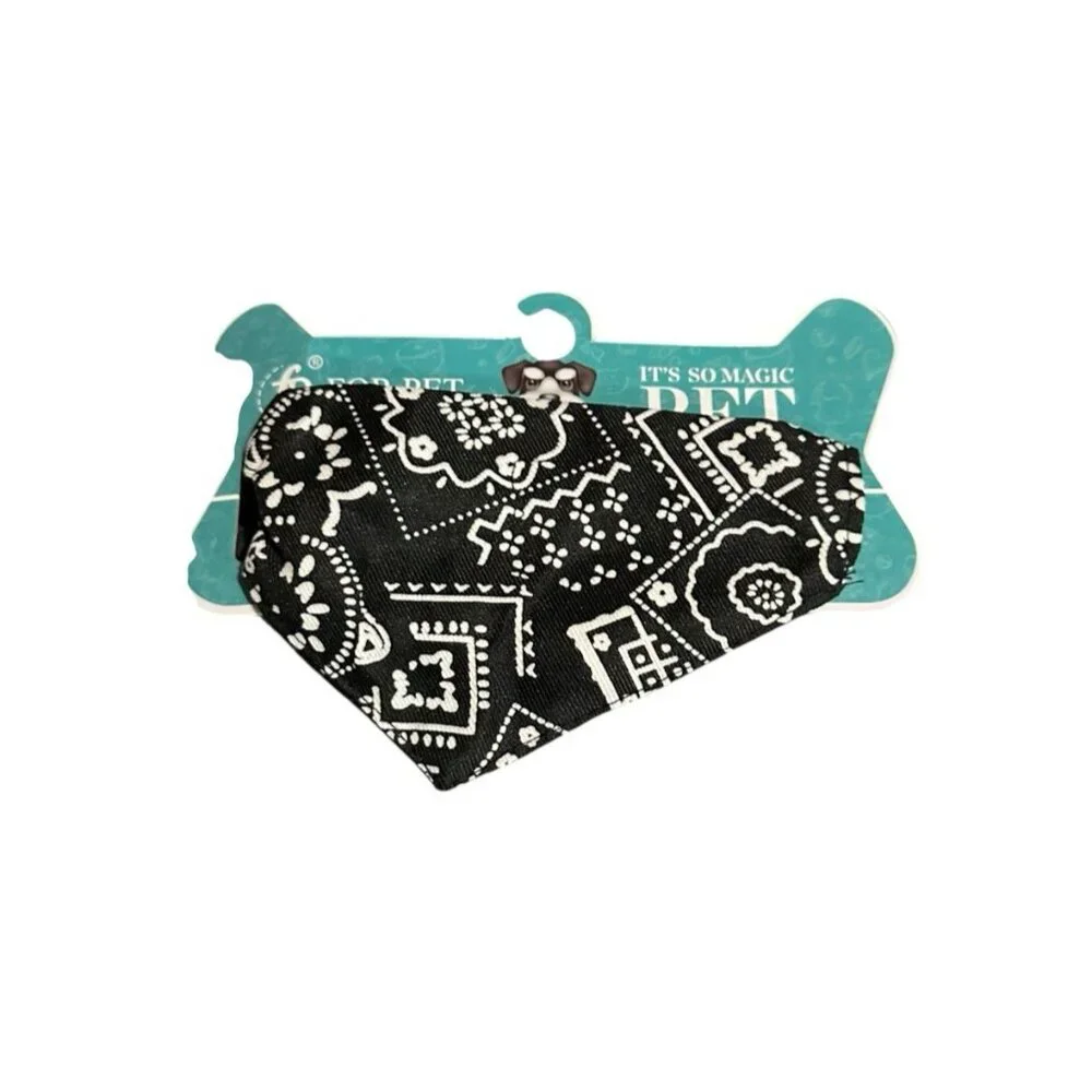 NEW small dog‎ collar with bandana black